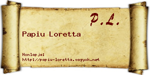 Papiu Loretta névjegykártya